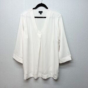 J. Jill Womens Top Cream 3X Business Casual Workwear Career Office Party Elegant